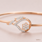 SJJDB113 | Radiant Petal Diamond Floral Bangle