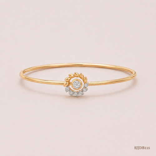 SJJDB115 | Bloom Wreath Diamond Floral Bangle