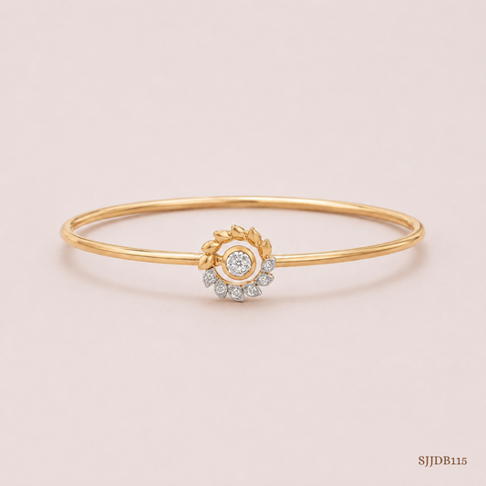 SJJDB115 | Bloom Wreath Diamond Floral Bangle