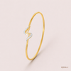 SJJDB117 | Graceful Twirl Diamond Contemporary Bangle