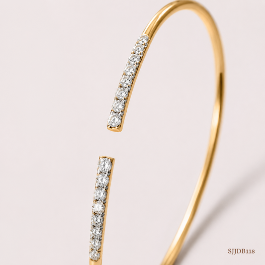 SJJDB118 | Dazzle Drift Diamond Luxury Bangle