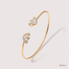 SJJDB119 | Lotus Bloom Diamond Floral Bangle
