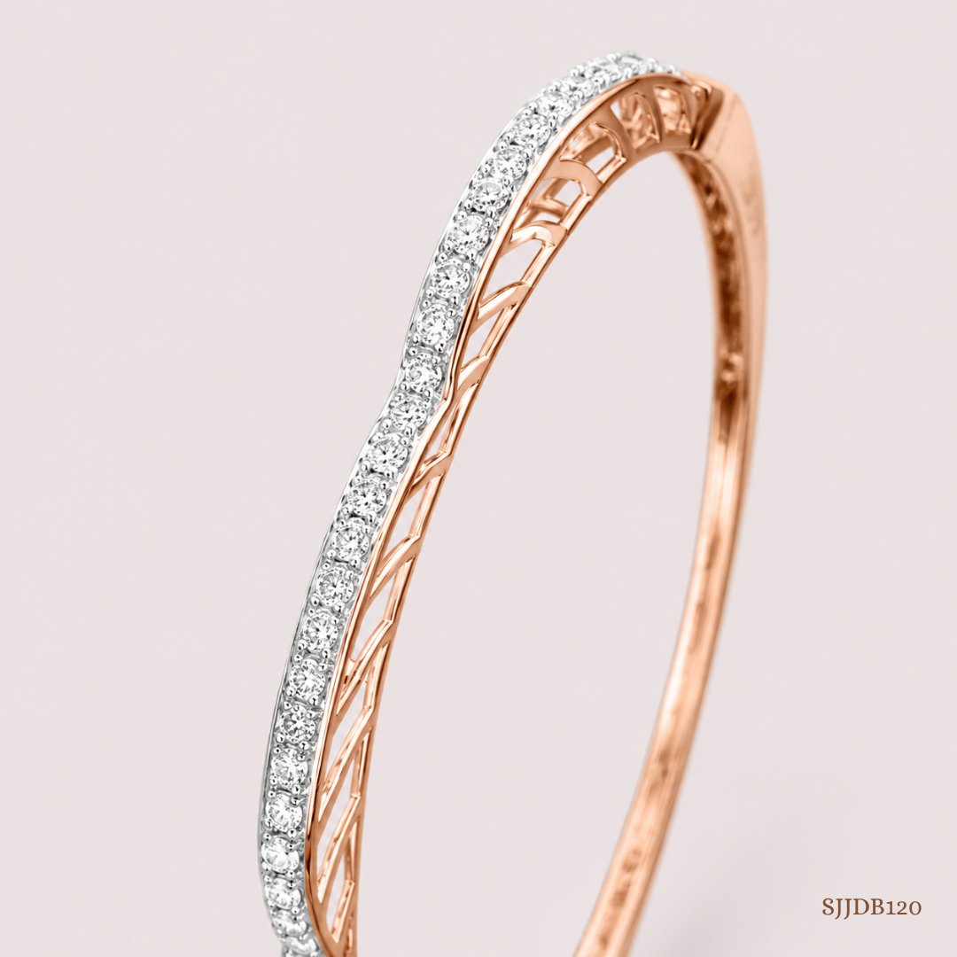 SJJDB120 | Sparkle Arch Diamond Designer Bangle