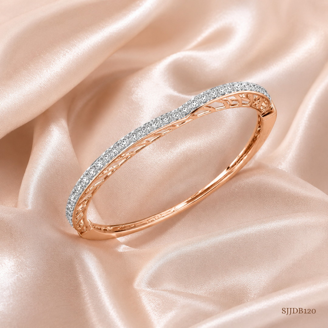 SJJDB120 | Sparkle Arch Diamond Designer Bangle