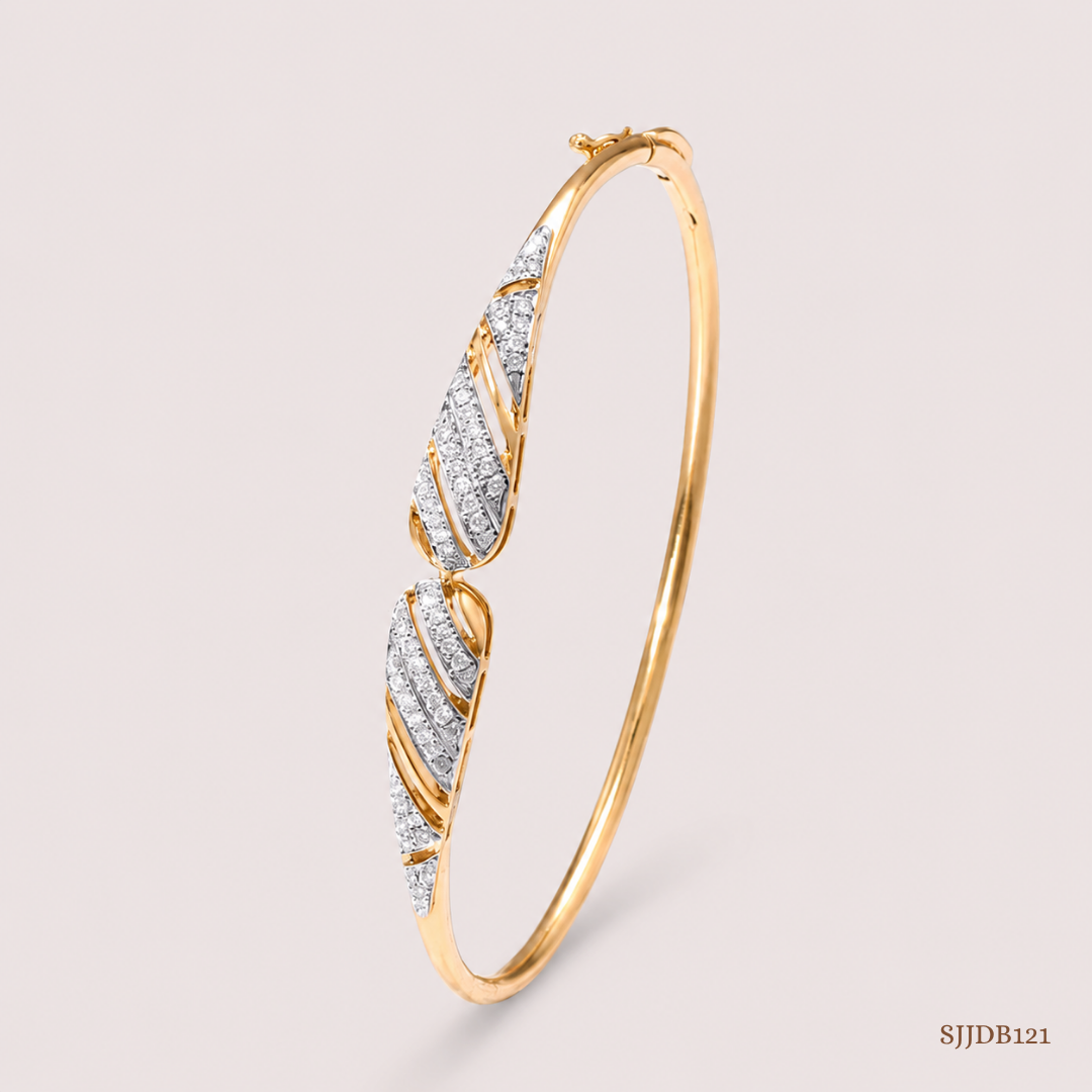 SJJDB121 | Graceful Drift Diamond Elegant Bangle