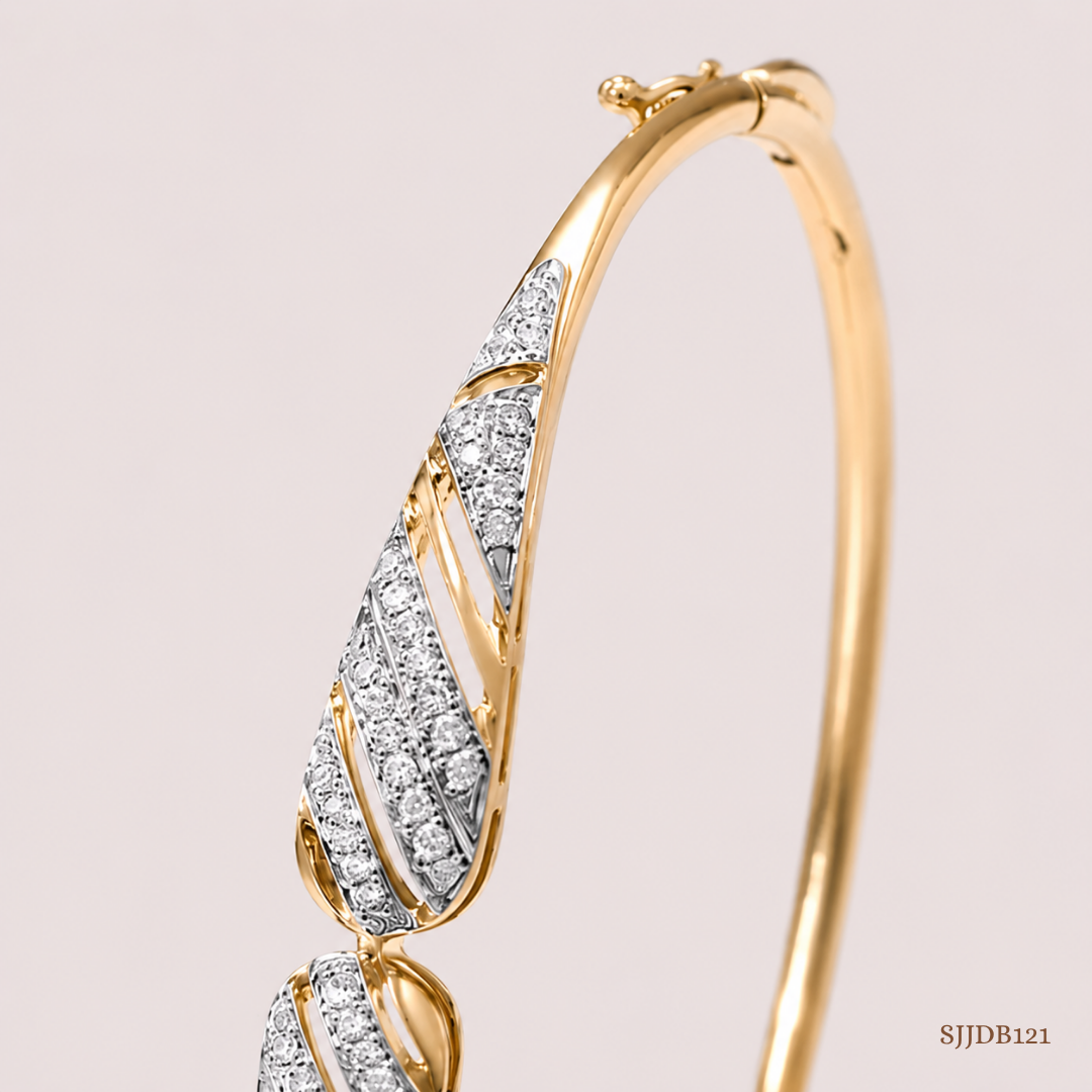 SJJDB121 | Graceful Drift Diamond Elegant Bangle