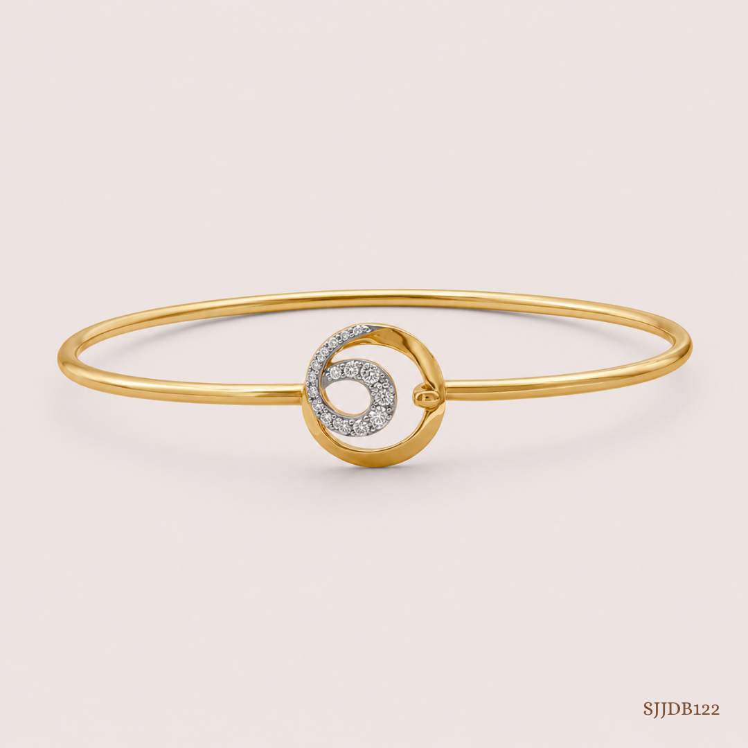 SJJDB122 | Contemporary Loop Diamond Fashion Bangle