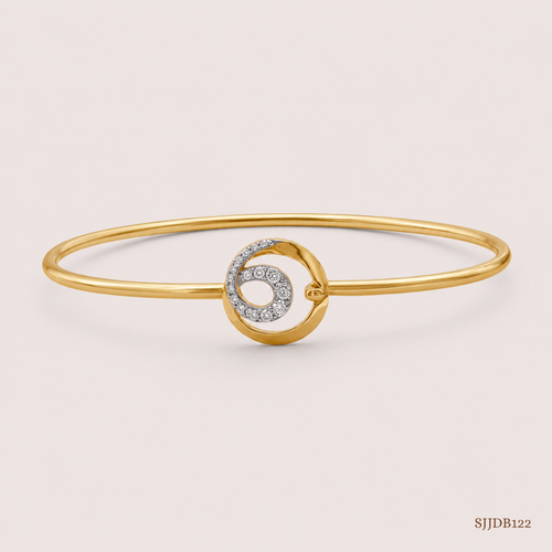 SJJDB122 | Contemporary Loop Diamond Fashion Bangle