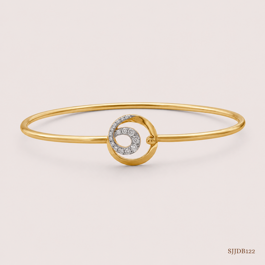 SJJDB122 | Contemporary Loop Diamond Fashion Bangle