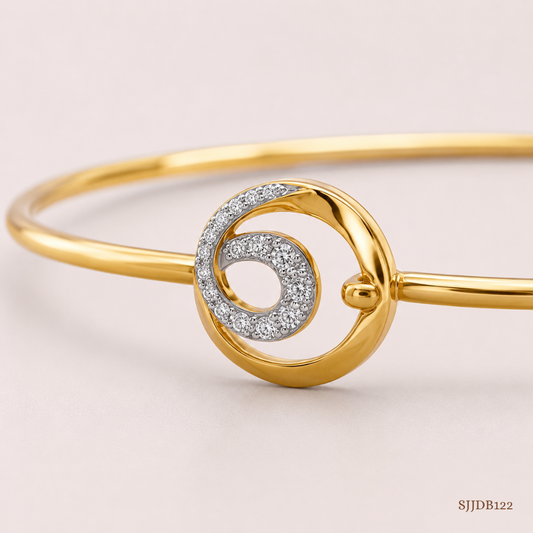 SJJDB122 | Contemporary Loop Diamond Fashion Bangle