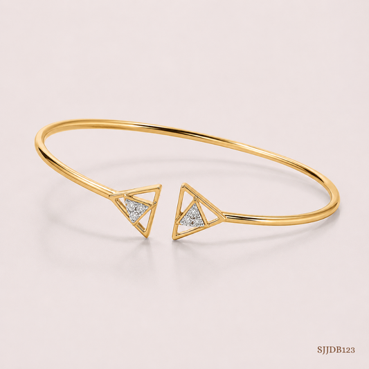 SJJDB123 | Geometric Glow Diamond Modern Bangle
