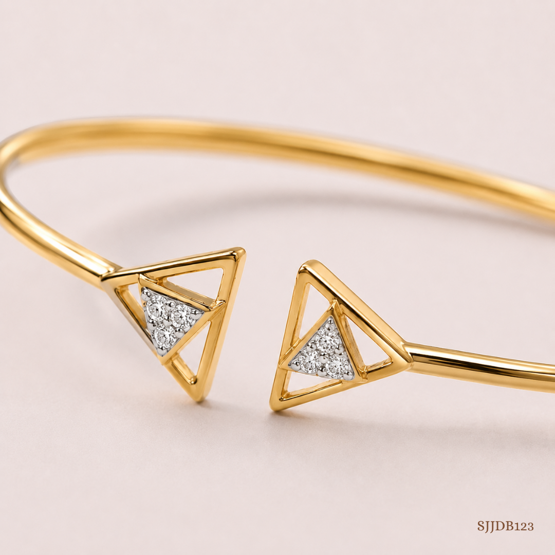 SJJDB123 | Geometric Glow Diamond Modern Bangle