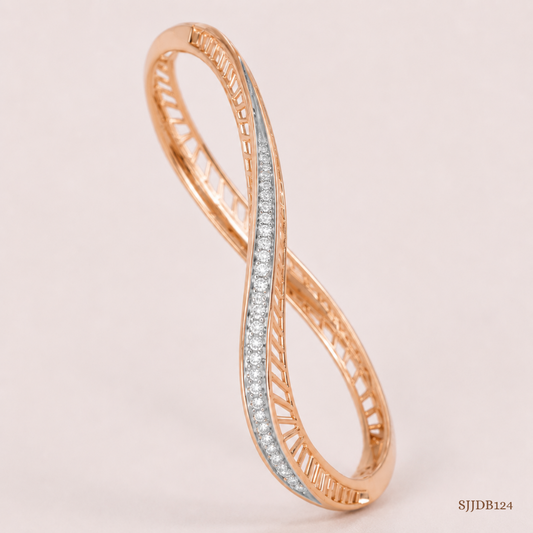SJJDB124 | Timeless Twist Diamond Luxury Bangle