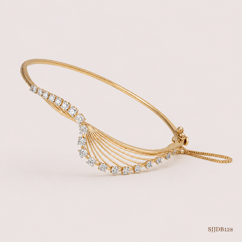 SJJDB128 | Elegant Precision Diamond Modern Bangle