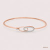 SJJDB131 | Curvaceous Glimmer Diamond Designer Bangle
