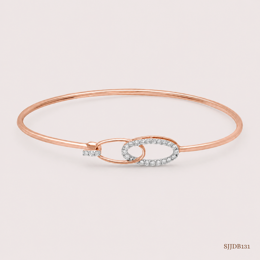 SJJDB131 | Curvaceous Glimmer Diamond Designer Bangle