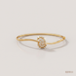 SJJDB132 | Petal Path Diamond Floral Bangle