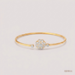 SJJDB136 | Sparkling Rosette Diamond Floral Bangle