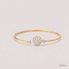 SJJDB136 | Sparkling Rosette Diamond Floral Bangle