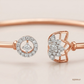 SJJDB137 | Gleaming Lotus Diamond Statement Bangle