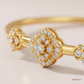 SJJDB138 | Petal Pathway Diamond Floral Bangle