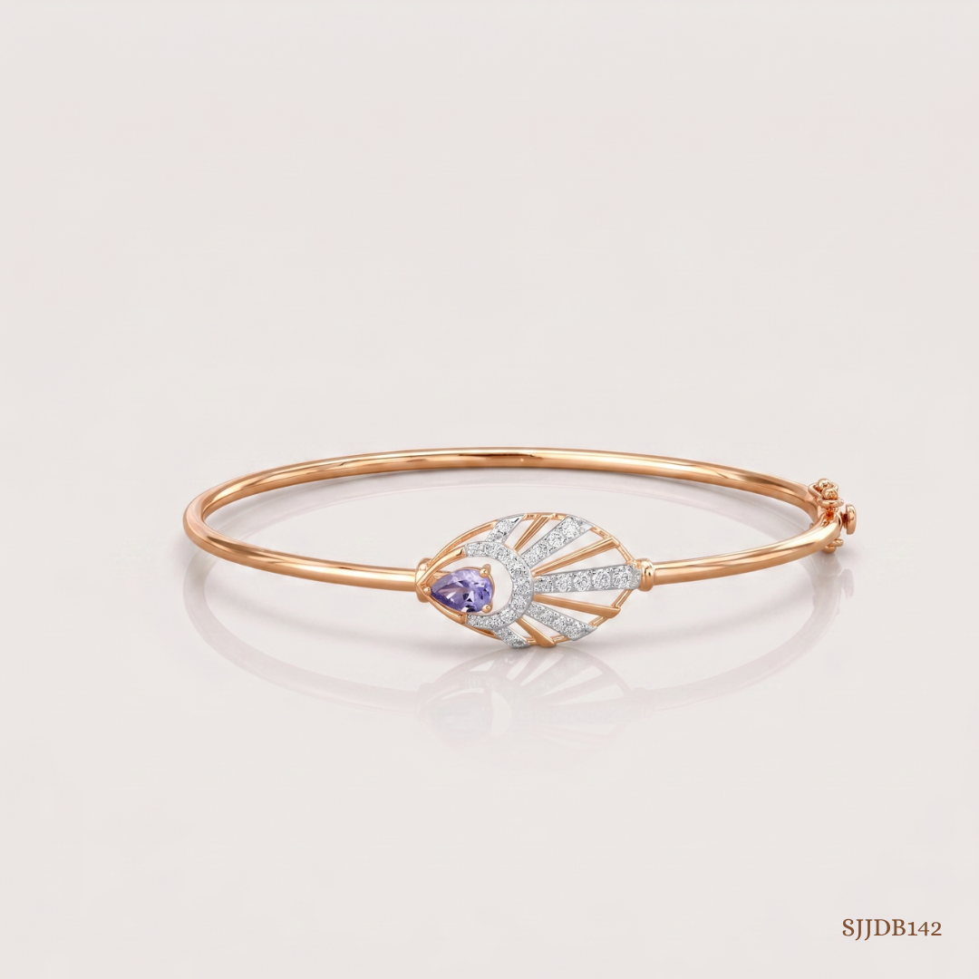 SJJDB142 | Glimmering Rays Diamond Luxury Bangle