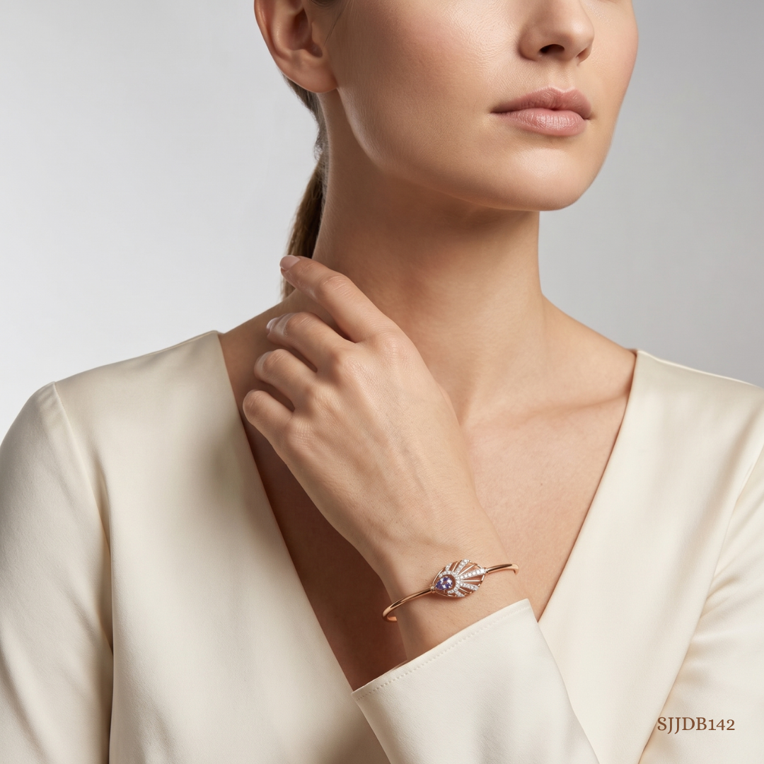 SJJDB142 | Glimmering Rays Diamond Luxury Bangle