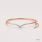 SJJDB143 | Flattering Diamond Contemporary Fashion Bangle