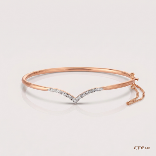 SJJDB143 | Flattering Diamond Contemporary Fashion Bangle