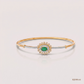 SJJDB145 | Emerald Bloom Diamond Floral Bangle