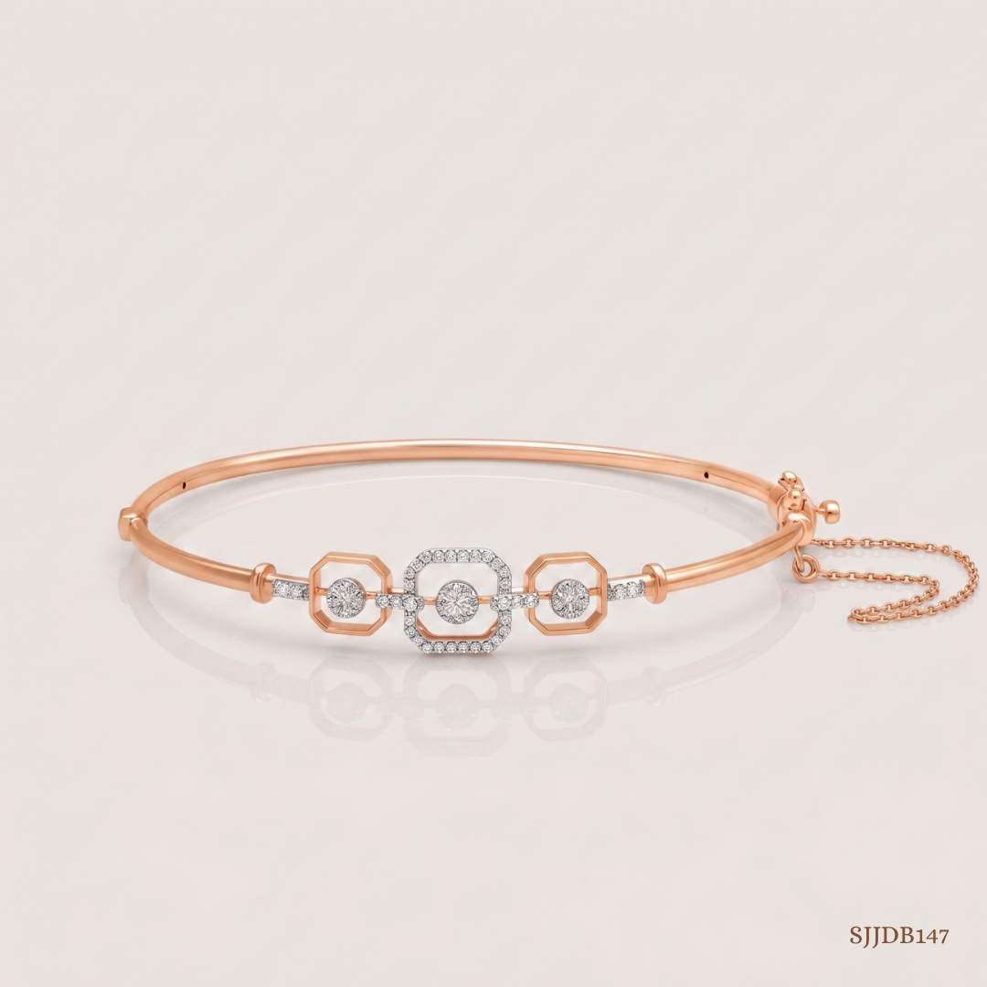 SJJDB147 | Timeless Chic Diamond Designer Bangle