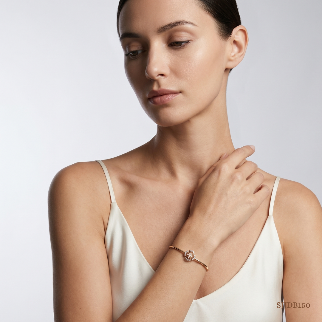 SJJDB150 | Chic Diamond Contemporary Designer Bangle
