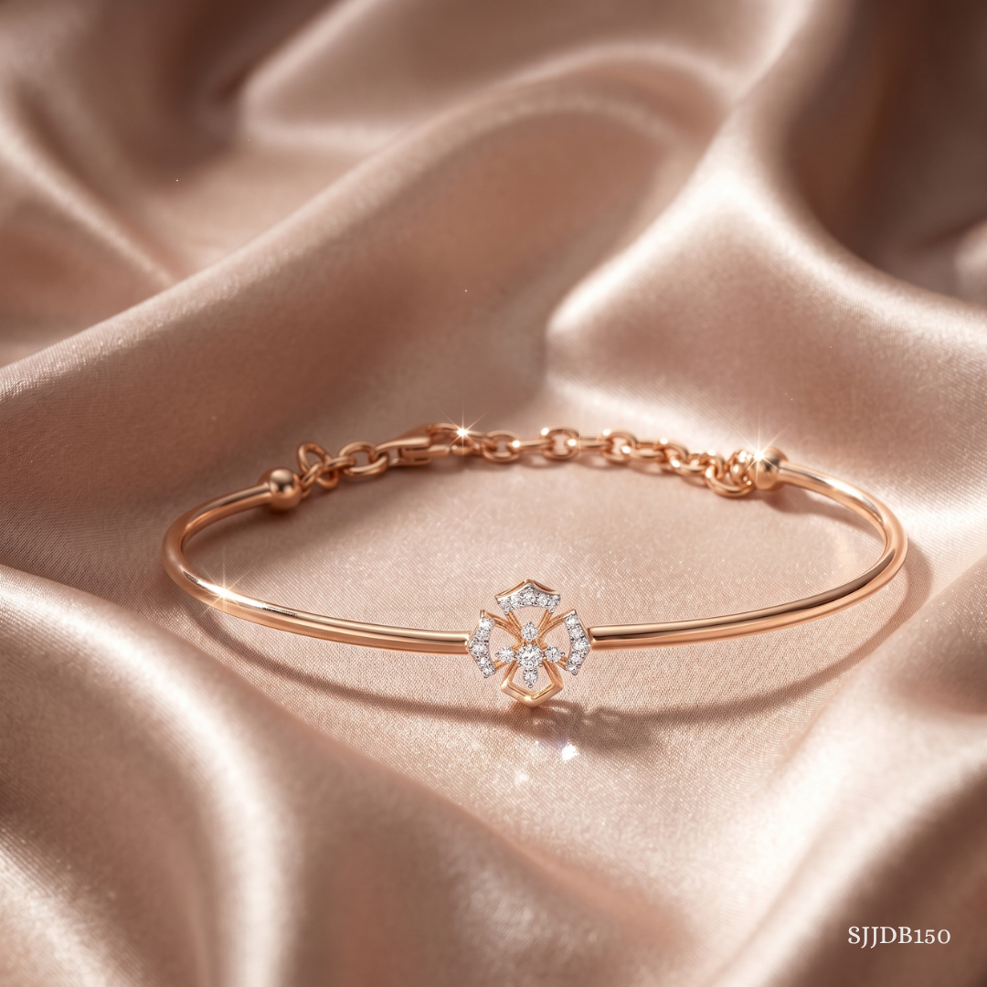SJJDB150 | Chic Diamond Contemporary Designer Bangle