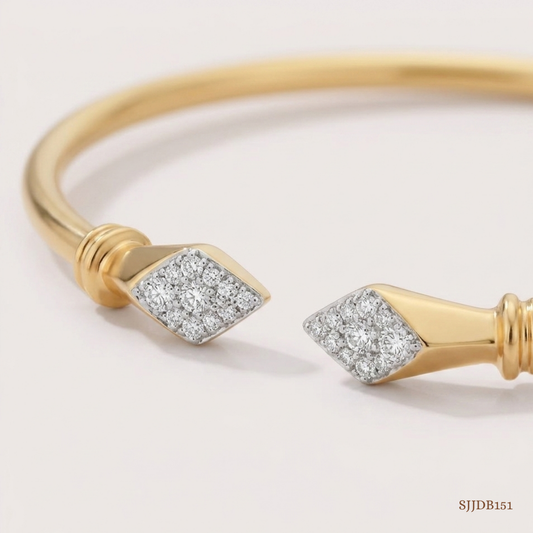 SJJDB151 | Arrow Diamond Modern Statement Bangle