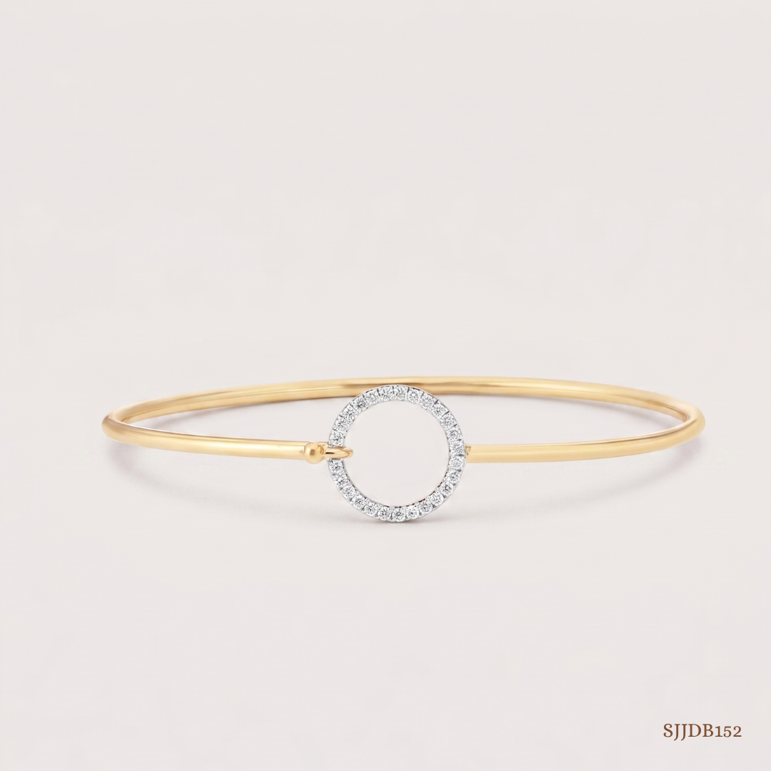 SJJDB152 | Shimmering Circle Diamond Elegant Bangle
