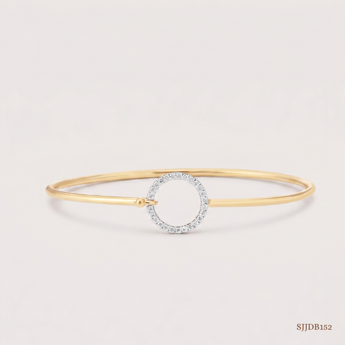 SJJDB152 | Shimmering Circle Diamond Elegant Bangle