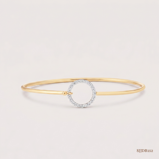 SJJDB152 | Shimmering Circle Diamond Elegant Bangle