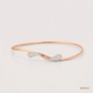 SJJDB153 | Curvy Diamond Contemporary Fashion Bangle