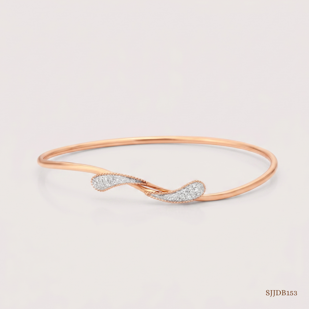 SJJDB153 | Curvy Diamond Contemporary Fashion Bangle