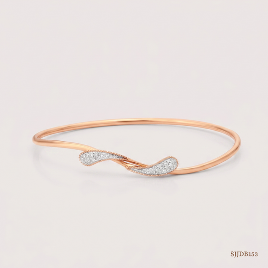 SJJDB153 | Curvy Diamond Contemporary Fashion Bangle