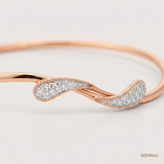 SJJDB153 | Curvy Diamond Contemporary Fashion Bangle