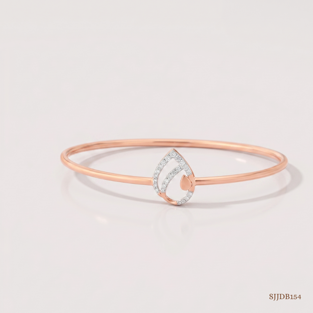 SJJDB154 | Teardrop Diamond Elegant Designer Bangle