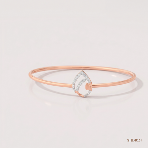 SJJDB154 | Teardrop Diamond Elegant Designer Bangle