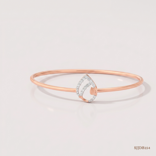 SJJDB154 | Teardrop Diamond Elegant Designer Bangle