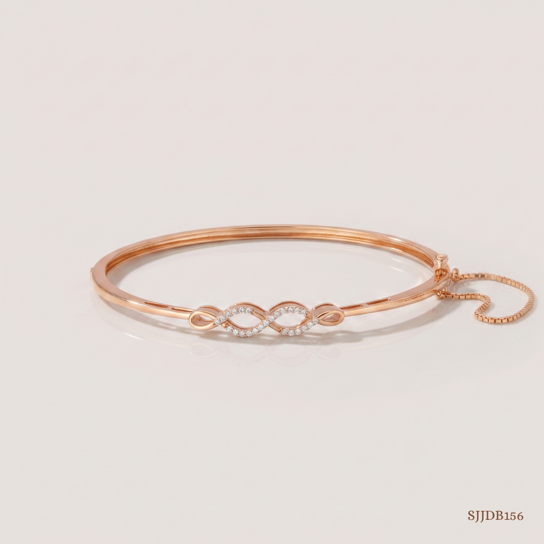 SJJDB156 | Infinity Diamond Contemporary Luxury Bangle