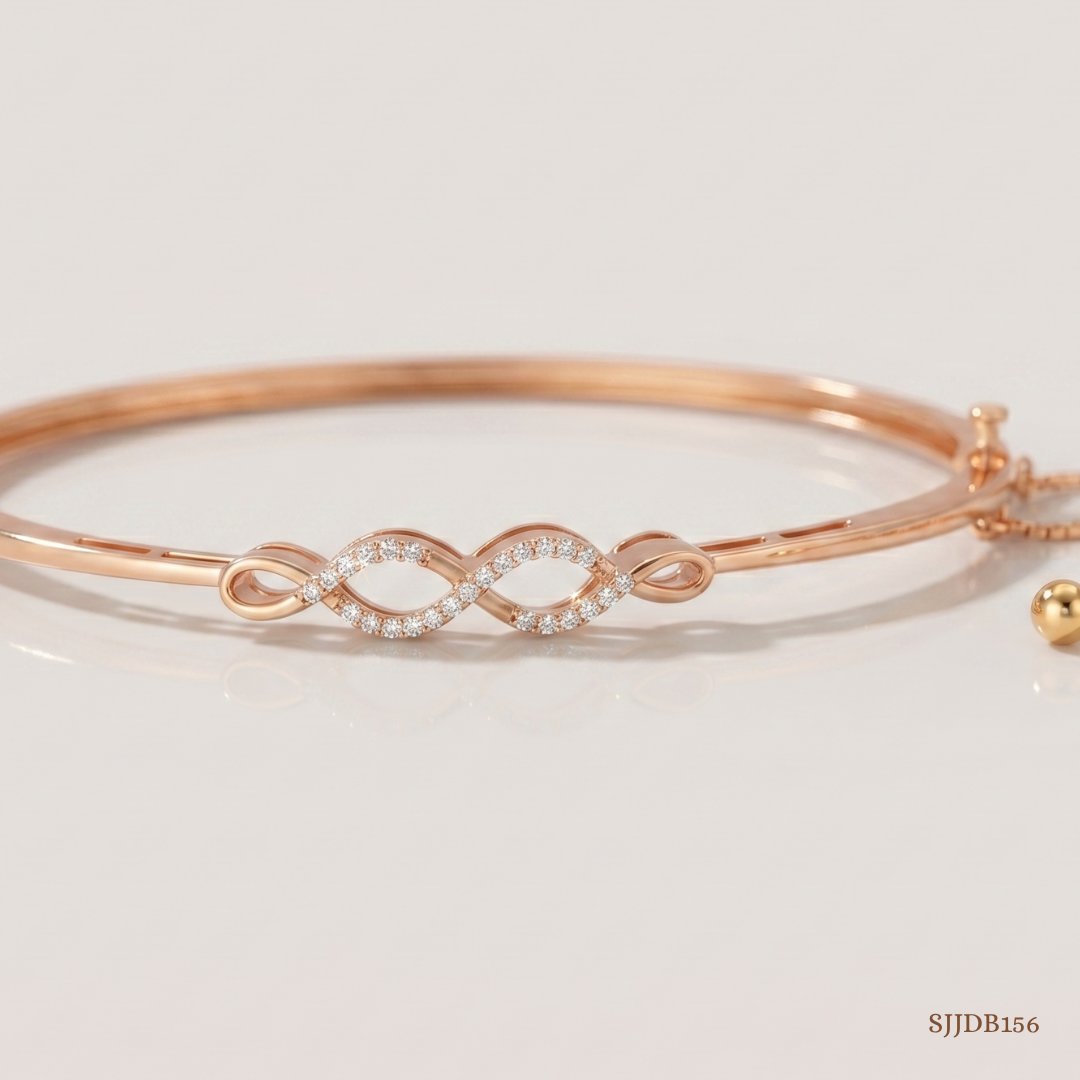 SJJDB156 | Infinity Diamond Contemporary Luxury Bangle