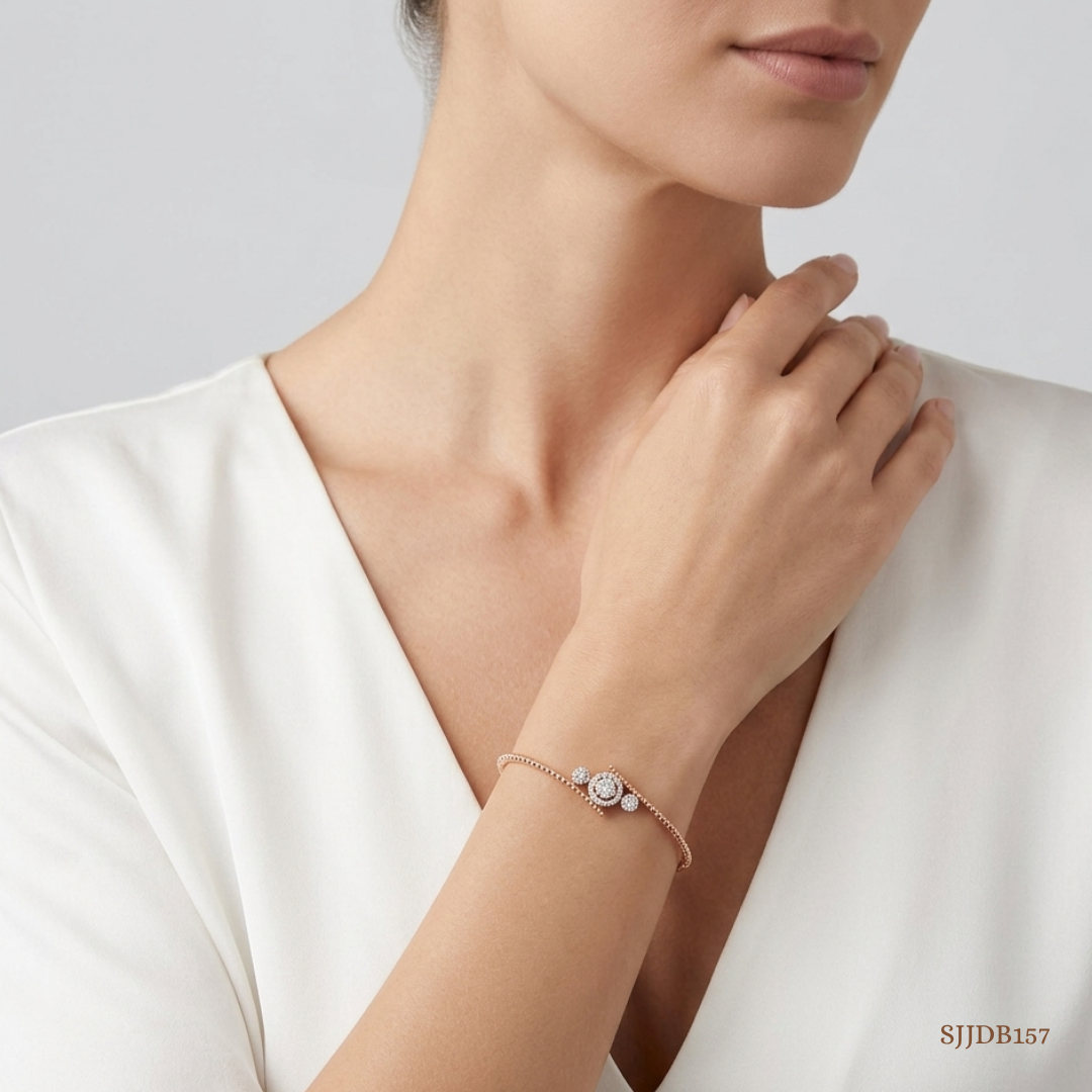 SJJDB157 | Dainty Diamond Elegant Fashion Bangle