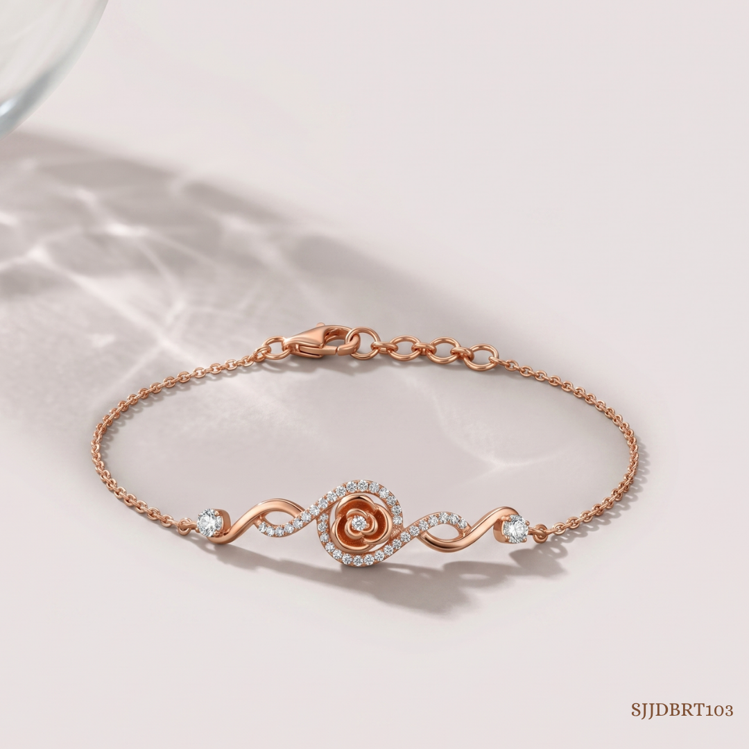 SJJDBRT103 | Spiralling Glow Diamond Bracelet