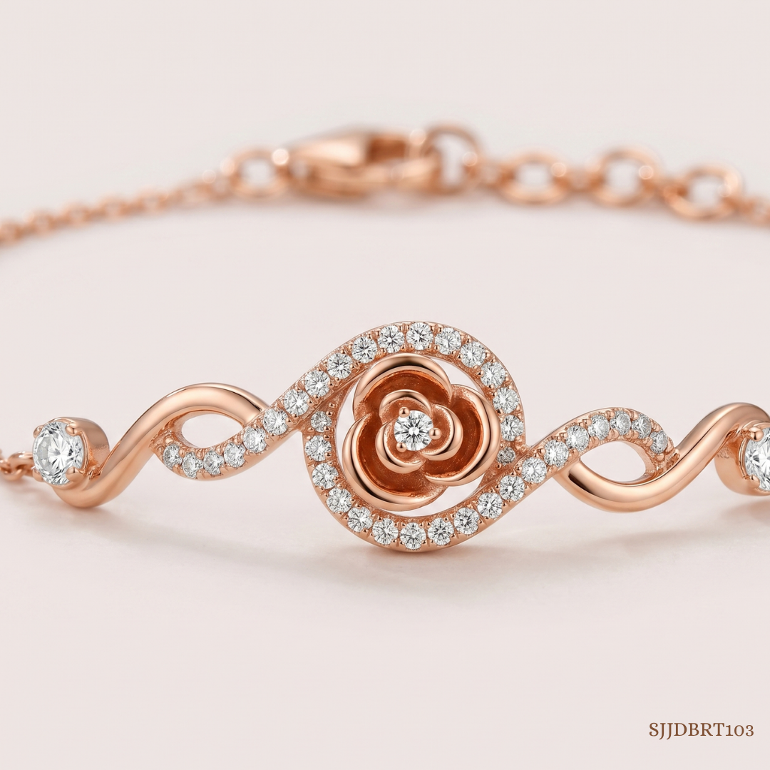 SJJDBRT103 | Spiralling Glow Diamond Bracelet