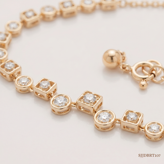 SJJDBRT107 | Playful Orbit Diamond Bracelet